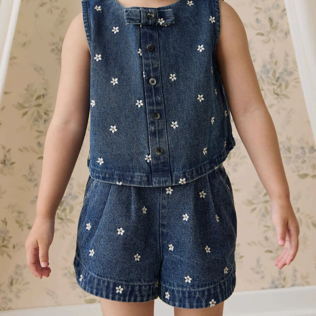Jardine Short-Josie Floral Denim