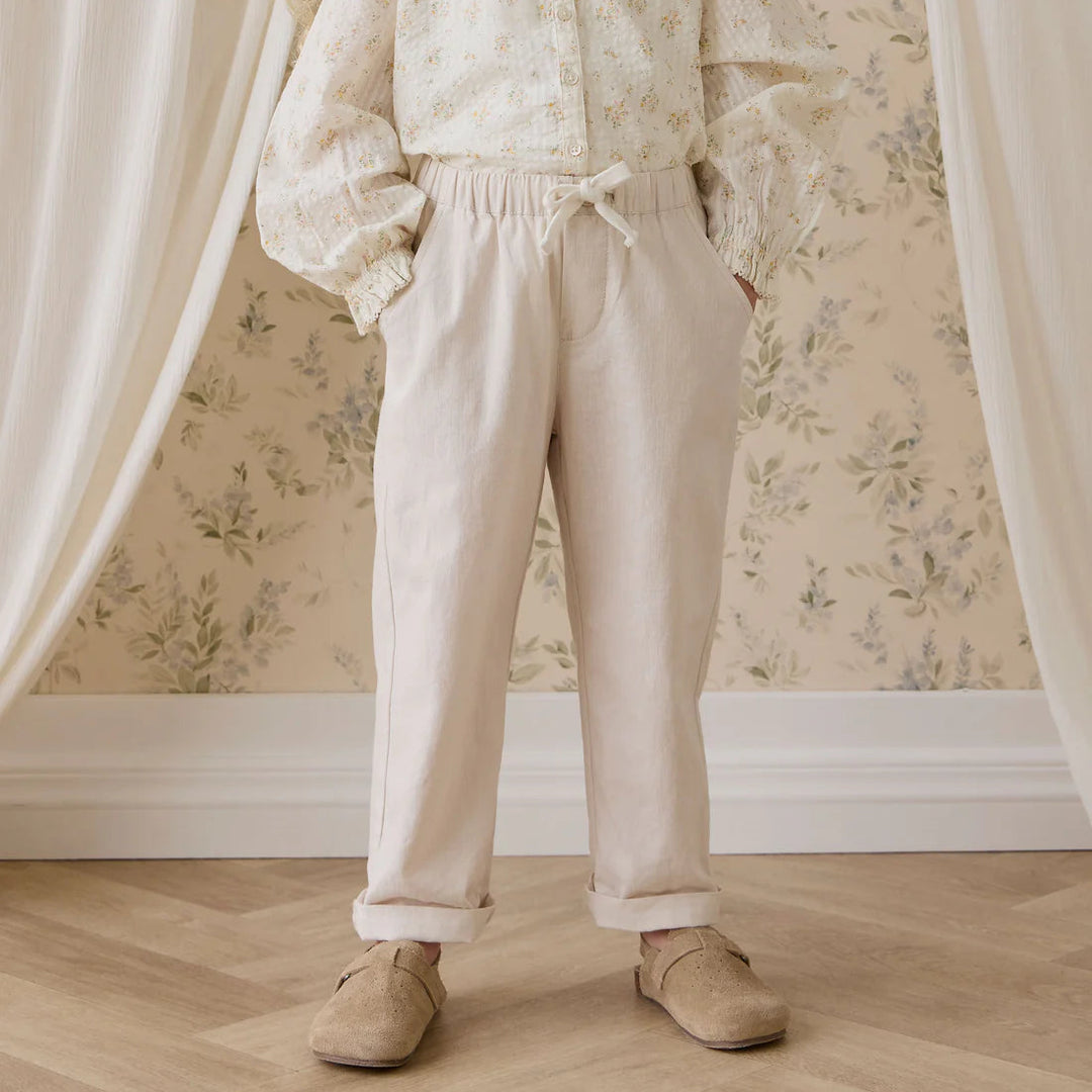 Ali Linen/Cotton Pant - Natural