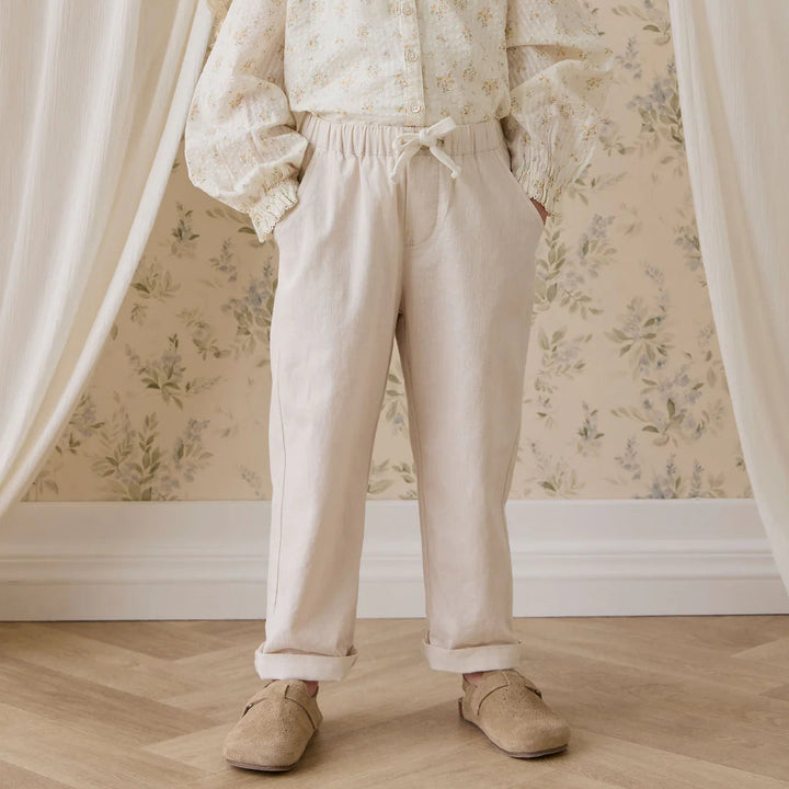 Ali Linen/Cotton Pant - Natural