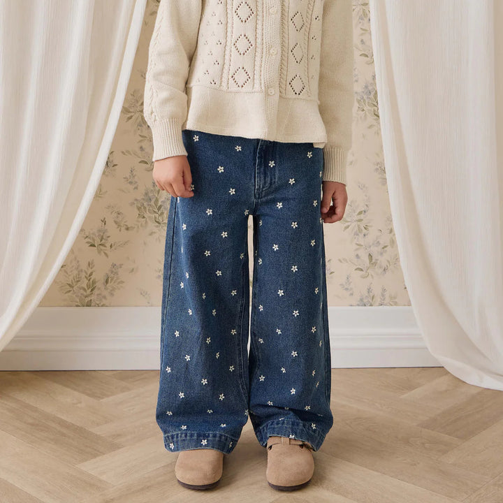 Amandine Pant - Josie Floral Denim