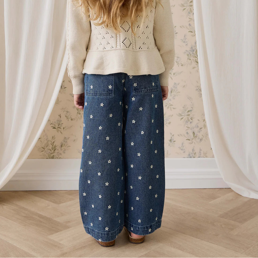 Amandine Pant - Josie Floral Denim