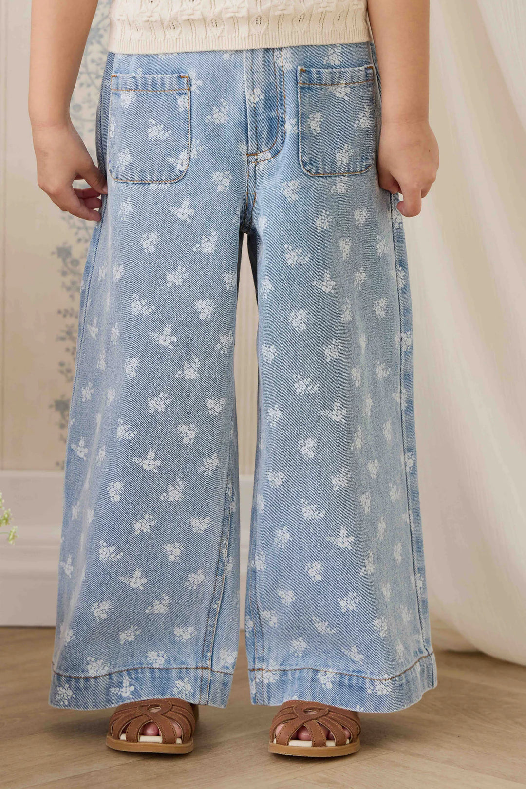 Theodora Pant - Tully Floral Denim