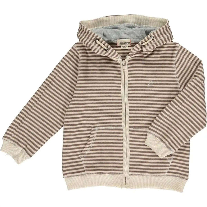 James Hooded Top- Beige Stripe Me & Henry 0-3M   [variant_option4] [variant_option5] [variant_option6] [variant_option7] [variant_option8] [variant_option9] 1