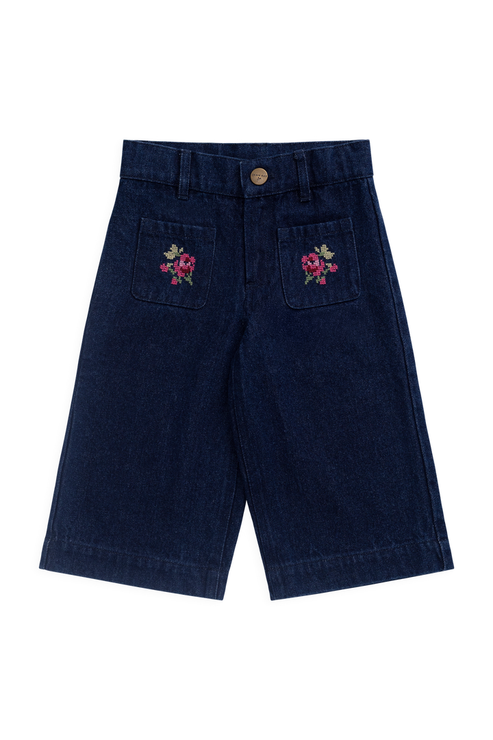 Ines Pant - Deep Sea Denim Orchid Rose
