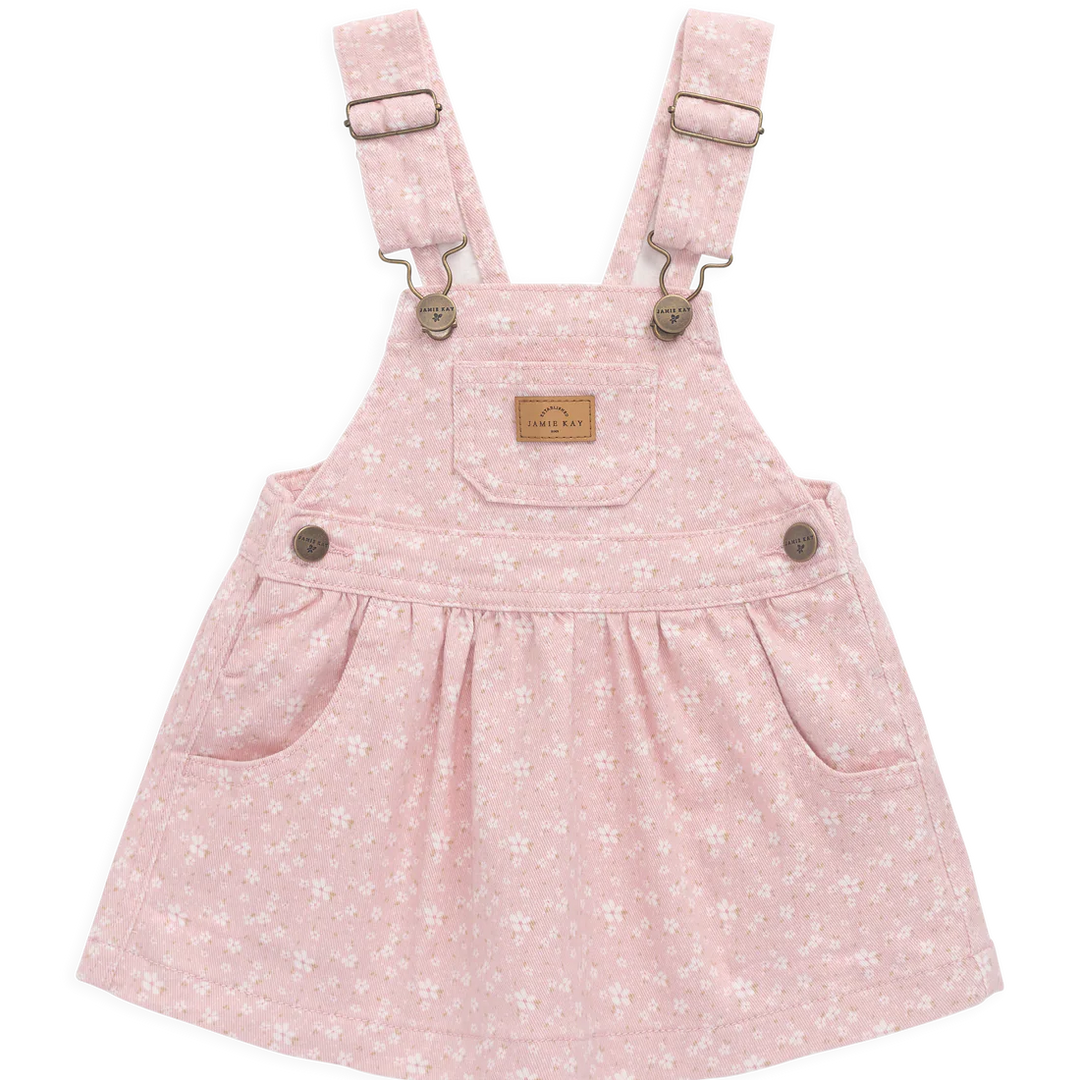 pink overall dress Girls Overall Dress – Paula Powder