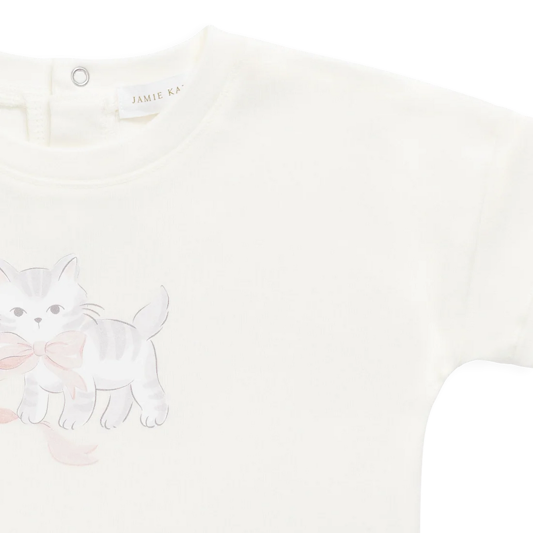 Mimi Top - Parchment Bow Kitty