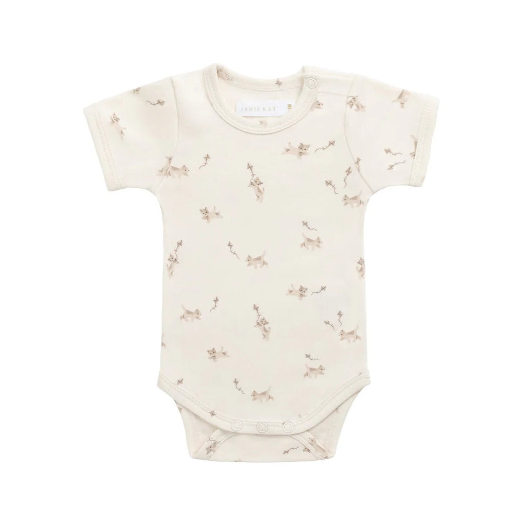 Organic Cotton Hudson Bodysuit - Kitten Kites