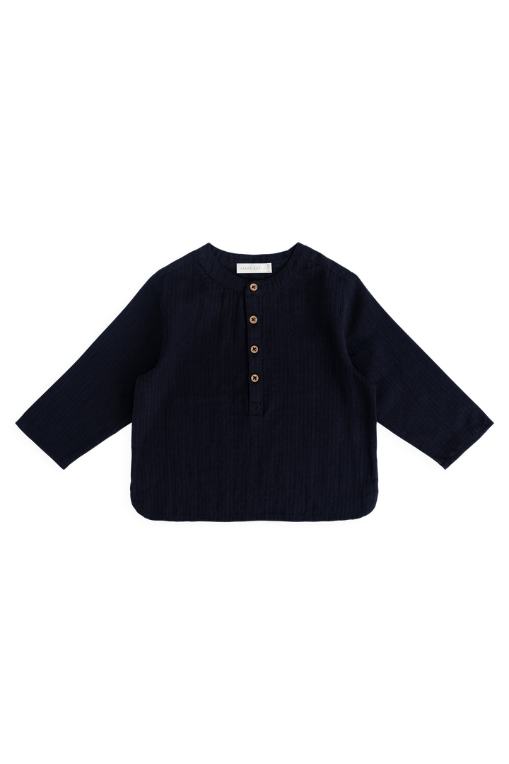Organic Cotton Aaron Top - Eclipse
