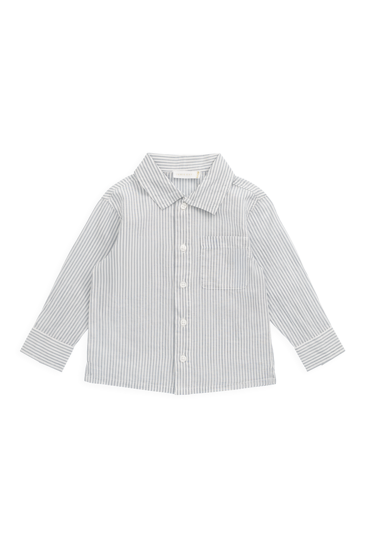 Organic Cotton Isaiah Shirt - Harbour Stripe