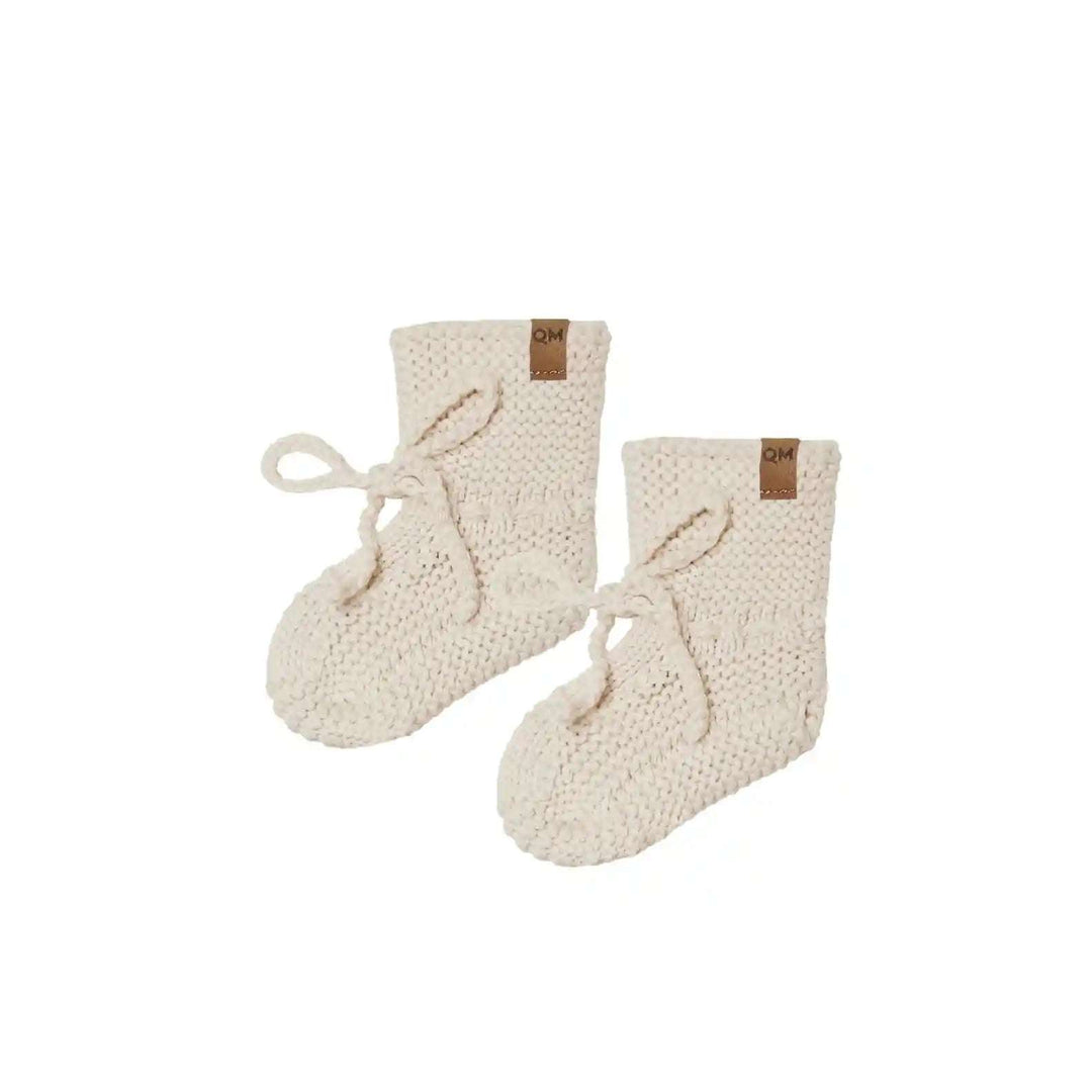 Knit Booties | Natural Quincy Mae 0-3M   [variant_option4] [variant_option5] [variant_option6] [variant_option7] [variant_option8] [variant_option9] 1