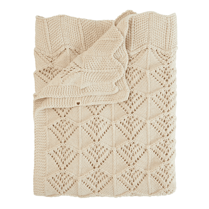 Knitted Blanket Wavy- Ivory BIBS    [variant_option4] [variant_option5] [variant_option6] [variant_option7] [variant_option8] [variant_option9] 1