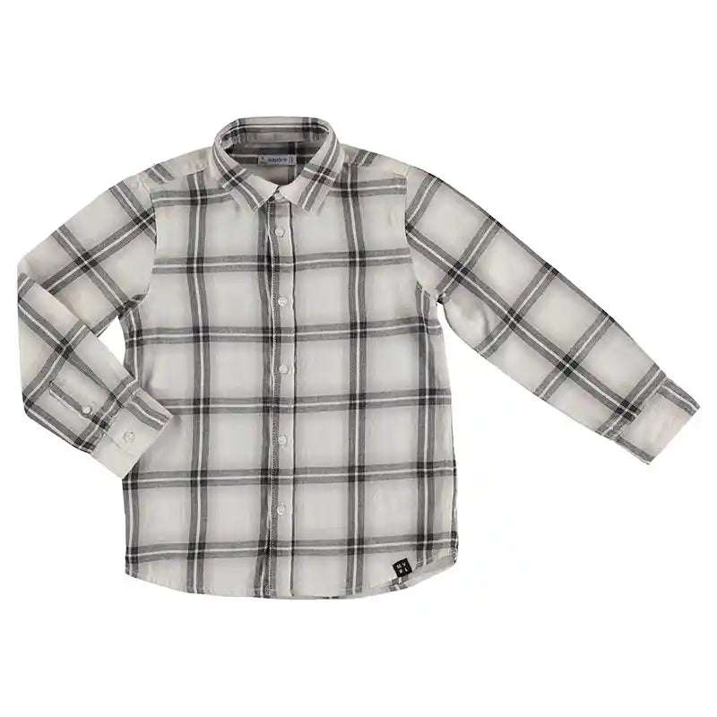 L/S Checked Shirt - Cream (4189) Mayoral 2T   [variant_option4] [variant_option5] [variant_option6] [variant_option7] [variant_option8] [variant_option9] 1