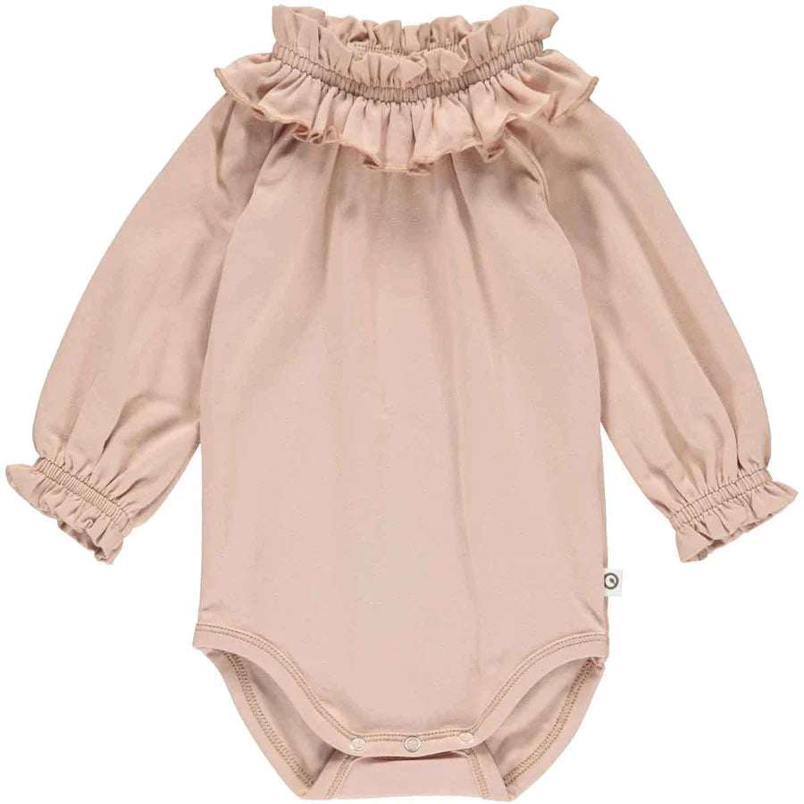 L/S Cozy Me Frill Onesie- Spa Rose Green Cotton 0-3M   [variant_option4] [variant_option5] [variant_option6] [variant_option7] [variant_option8] [variant_option9] 1