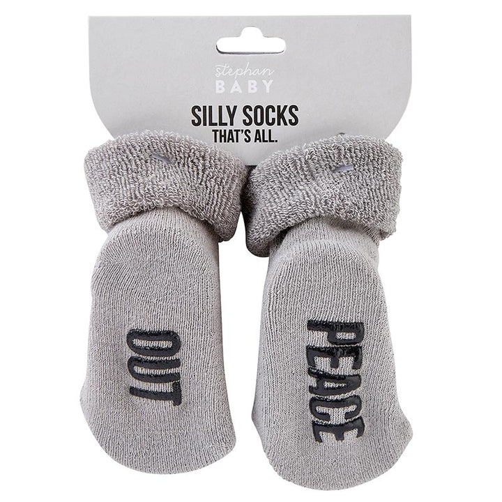 That's All Silly Socks- Peace Out