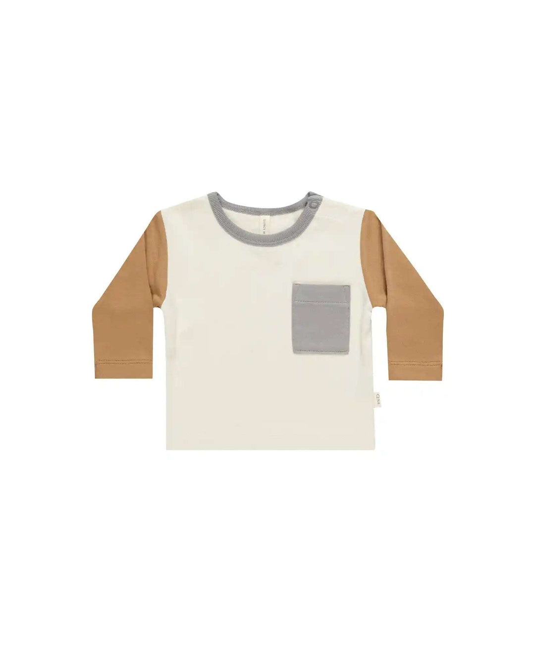 LONG SLEEVE POCKET TEE || COLOR BLOCK Quincy Mae 0-3M   [variant_option4] [variant_option5] [variant_option6] [variant_option7] [variant_option8] [variant_option9] 1