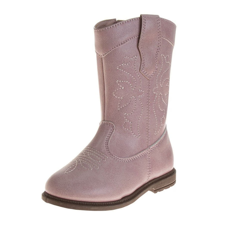 Solid Light Pink Western Boots