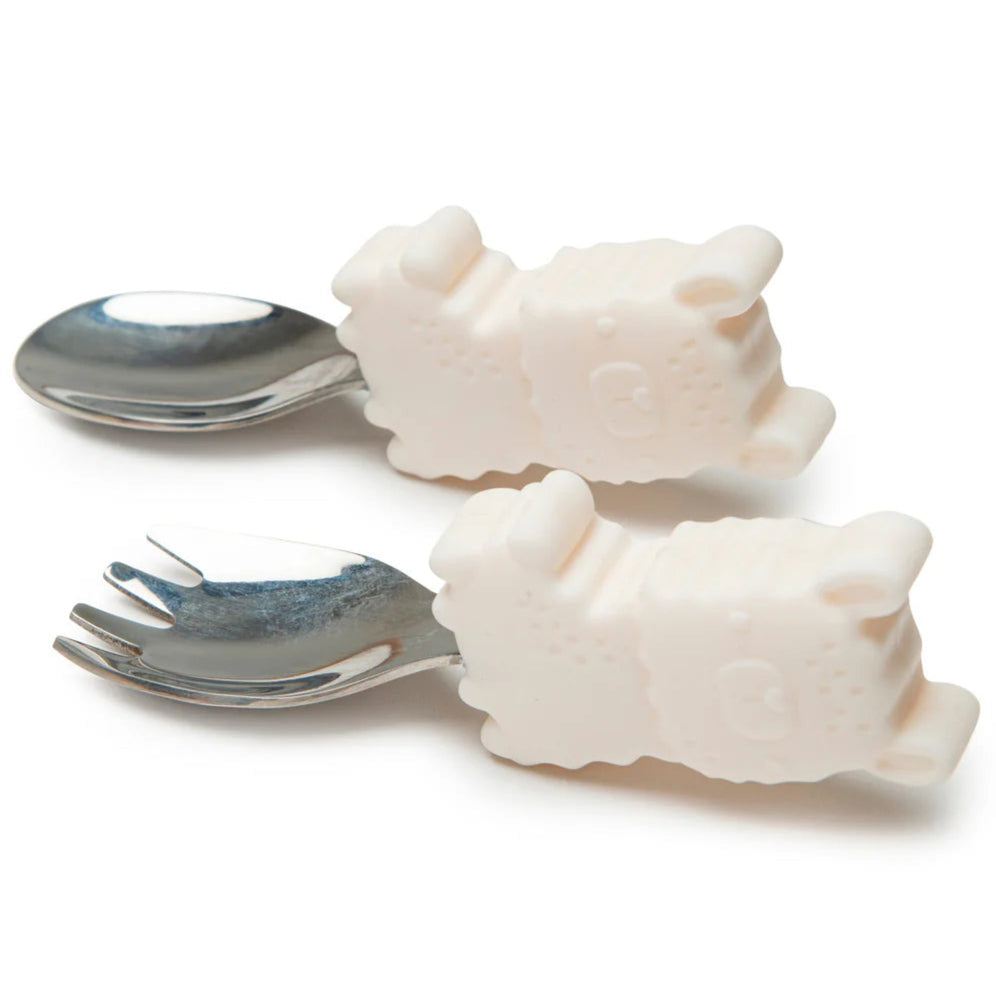 Born to be Wild Learning Spoon/Fork Set - Llama