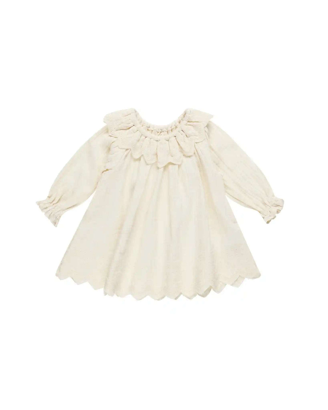 Long Sleeve Isla Dress - Ivory Quincy Mae 3-6M   [variant_option4] [variant_option5] [variant_option6] [variant_option7] [variant_option8] [variant_option9] 1