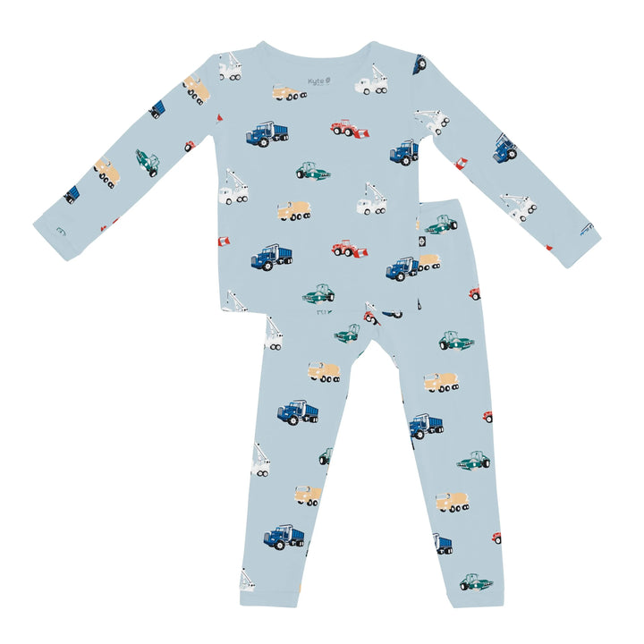 Long Sleeve Pajamas in Construction Kyte Baby 2T   [variant_option4] [variant_option5] [variant_option6] [variant_option7] [variant_option8] [variant_option9] 1