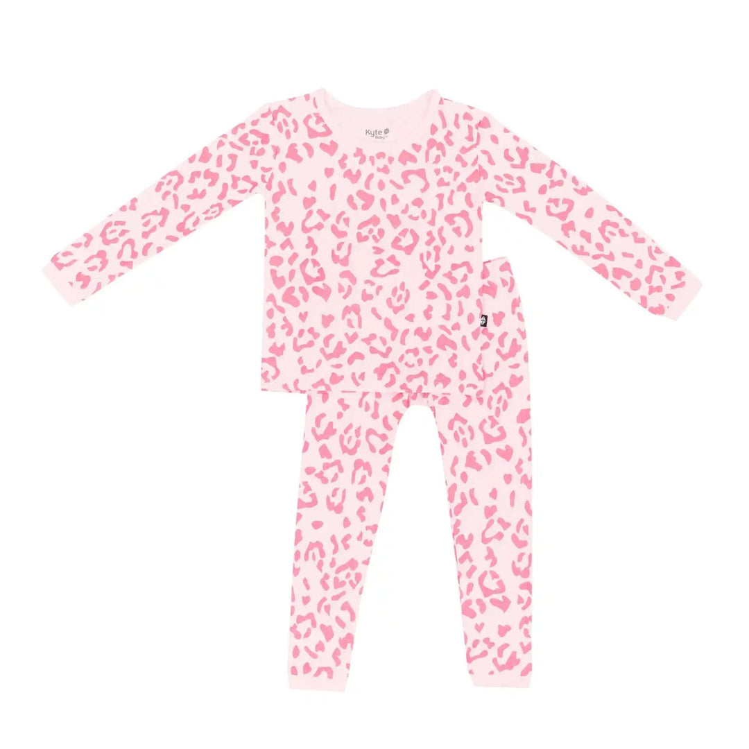 Long Sleeve Pajamas in Sakura Leopard Kyte Baby 2T   [variant_option4] [variant_option5] [variant_option6] [variant_option7] [variant_option8] [variant_option9] 1