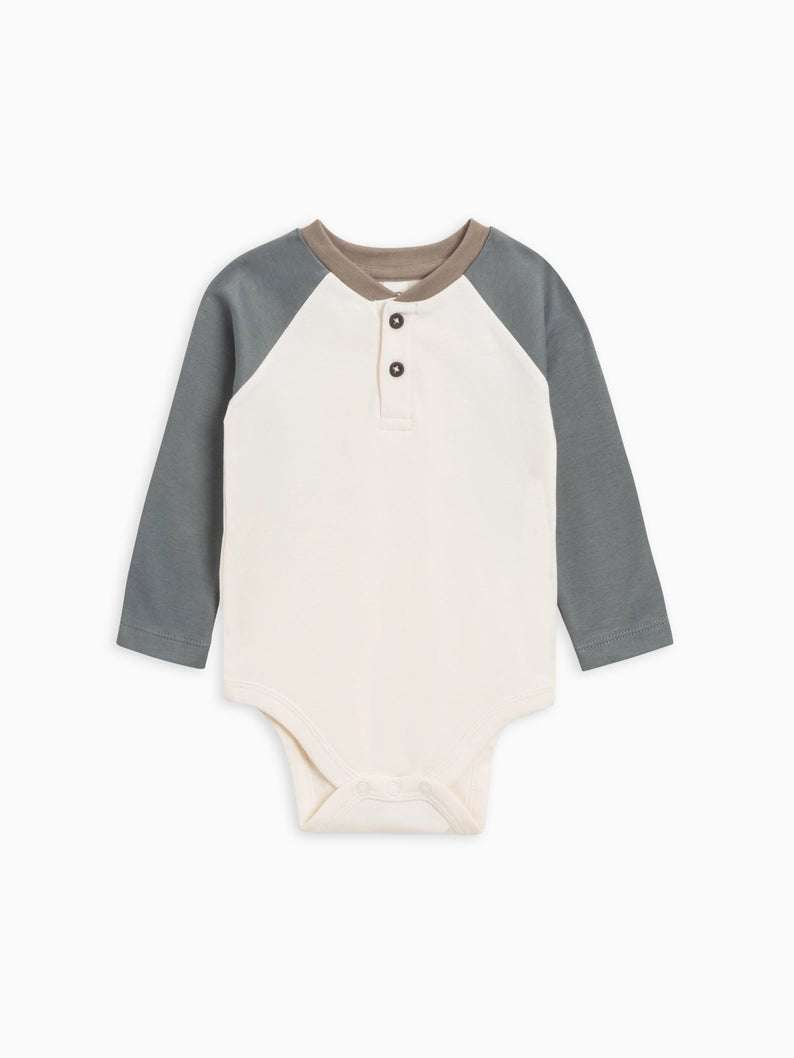 Lucas Raglan Henley Bodysuit colored organics 0-3M   [variant_option4] [variant_option5] [variant_option6] [variant_option7] [variant_option8] [variant_option9] 1