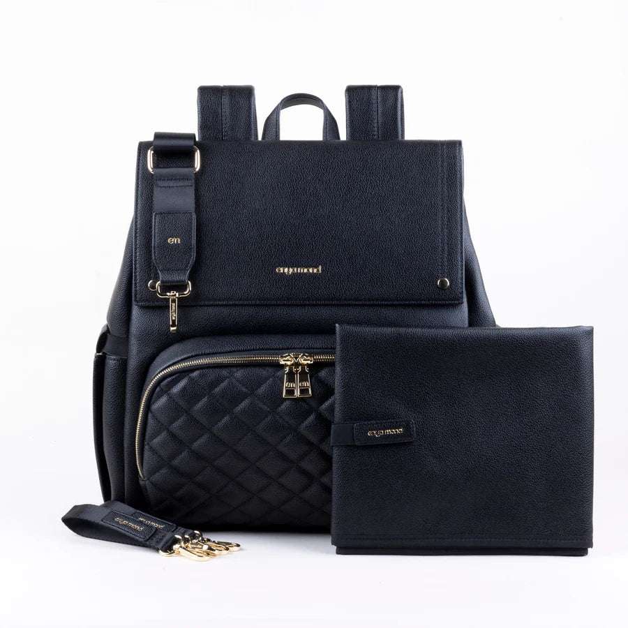 best leather backpack diaper bags Peek-A-Boo Vegan Bag 2.0 in Black TWELVElittle which connects the stroller to free your hands and reduce the pressure on your shoulders. BabbleRoo Premium Faux Leather Diaper