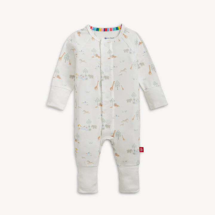 White Serene Safari Modal Magnetic Coverall