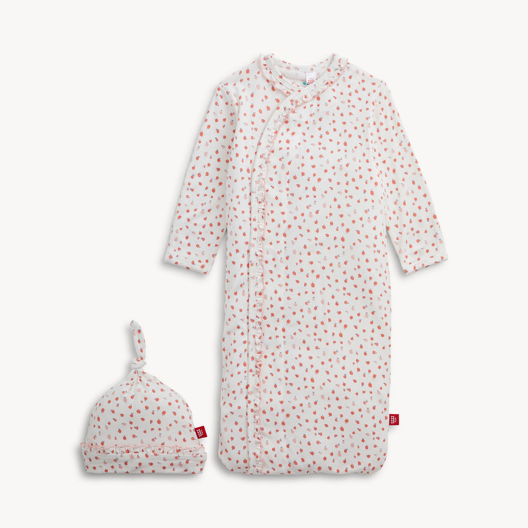 Apple Blossom Modal Magnetic Gown & Hat Set in Apple Blossom print