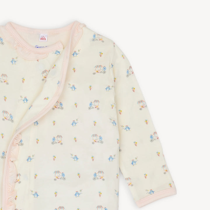 Penguin Pints Modal Ruffle Gown & Hat