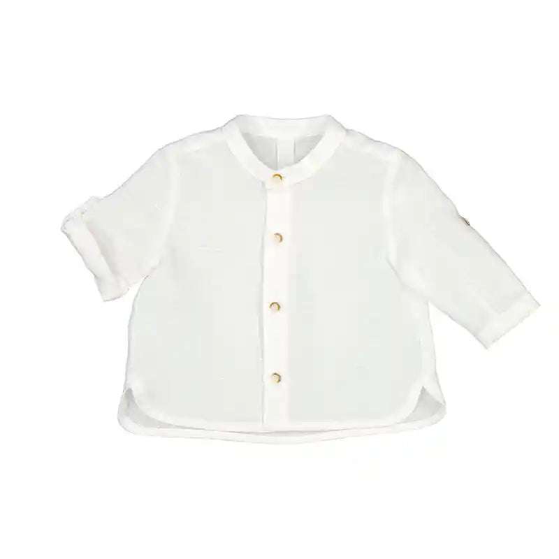 Mao Collar Shirt White 1195 Mayoral 1-2M   [variant_option4] [variant_option5] [variant_option6] [variant_option7] [variant_option8] [variant_option9] 1