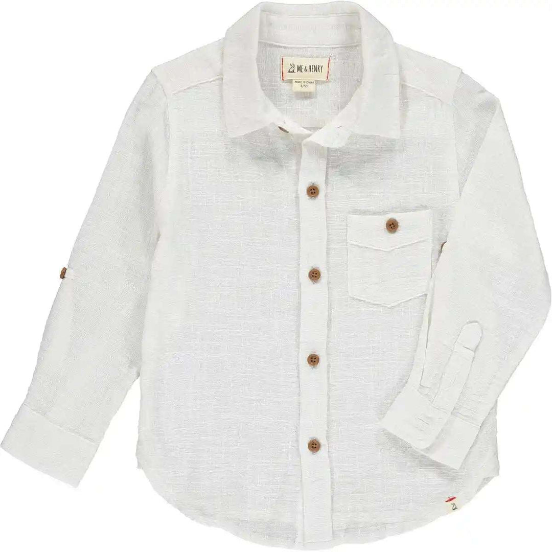 Merchant White Cotton Woven Shirt Me & Henry 12-18M   [variant_option4] [variant_option5] [variant_option6] [variant_option7] [variant_option8] [variant_option9] 1