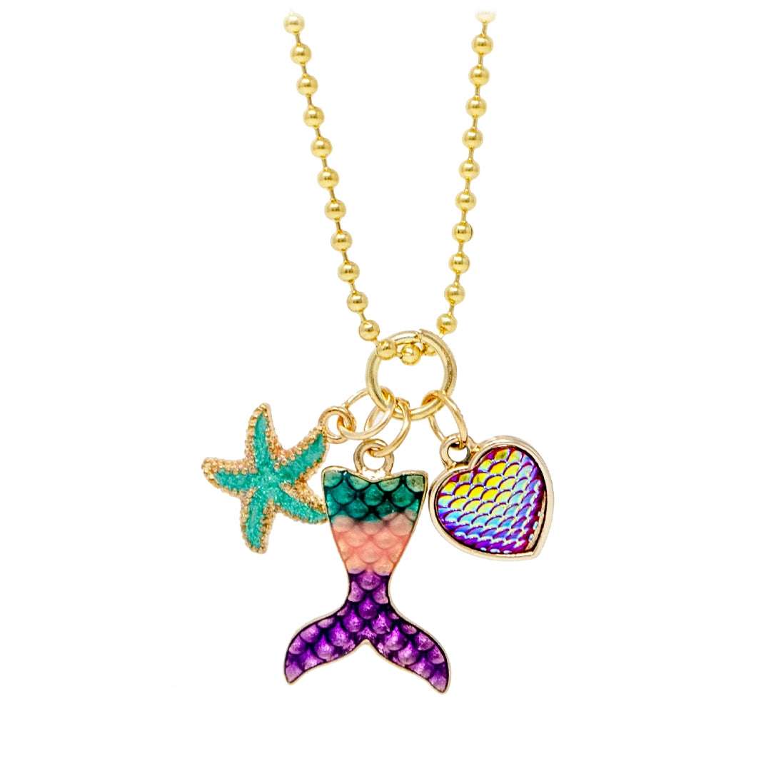 Mermaid Fin, Star & Heart Gold Charm Necklace Zomi Gems    [variant_option4] [variant_option5] [variant_option6] [variant_option7] [variant_option8] [variant_option9] 1