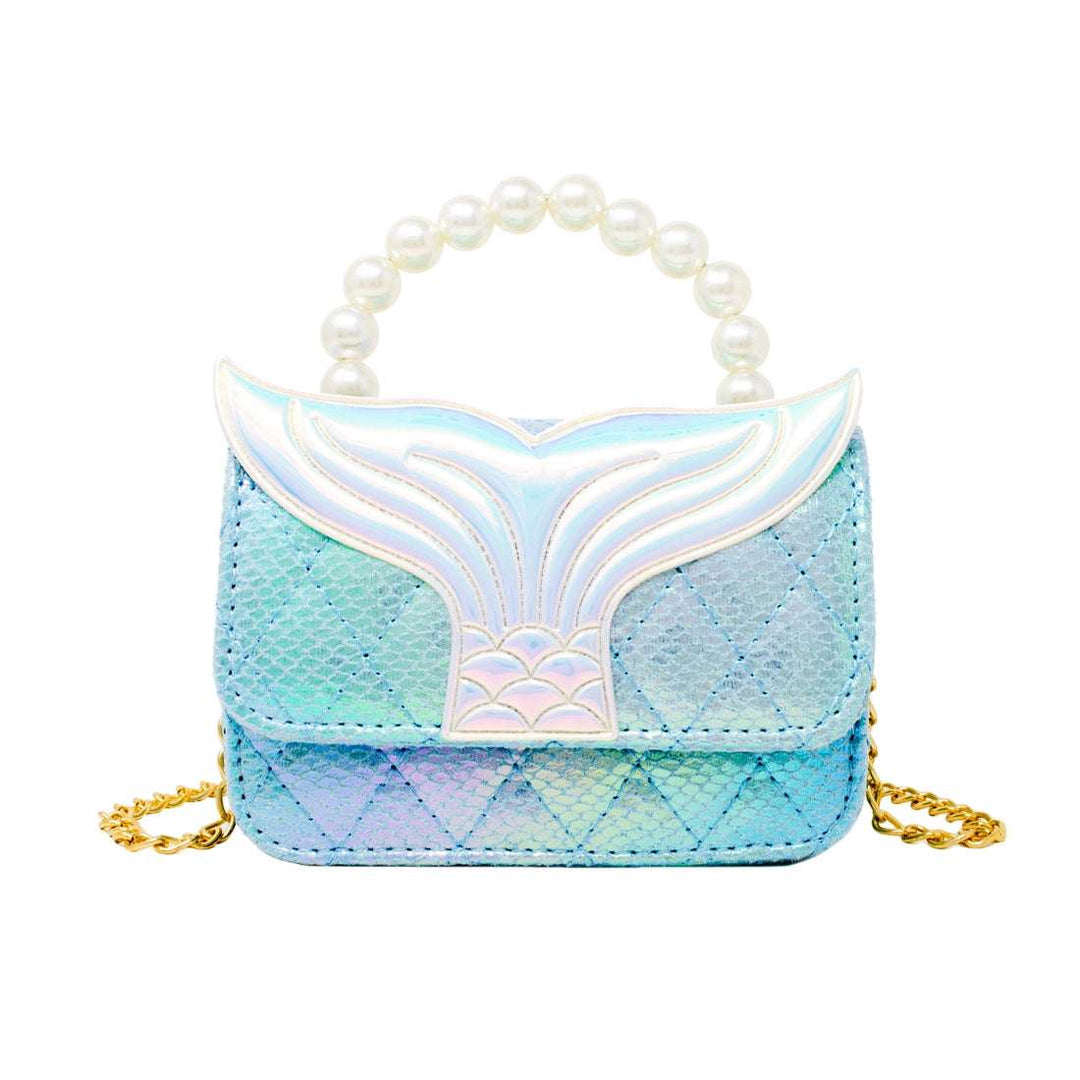 Mermaid Tail Pearl Handle Bag- Blue Zomi Gems    [variant_option4] [variant_option5] [variant_option6] [variant_option7] [variant_option8] [variant_option9] 1