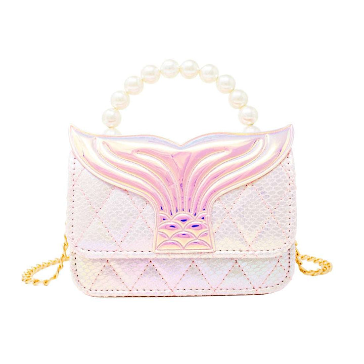 Mermaid Tail Pearl Handle Bag- Pink Zomi Gems    [variant_option4] [variant_option5] [variant_option6] [variant_option7] [variant_option8] [variant_option9] 1