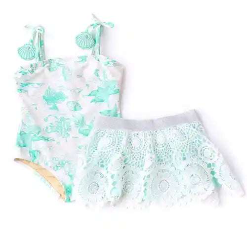 Mermaid Toile Girls PomPom One Piece & Skirt Swim Set Shade Critters 6-12M   [variant_option4] [variant_option5] [variant_option6] [variant_option7] [variant_option8] [variant_option9] 1