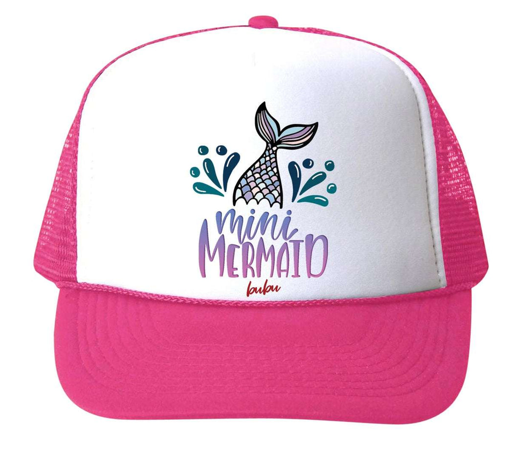 Mini Mermaid Trucker Hat Hot Pink Bubu hats Baby   [variant_option4] [variant_option5] [variant_option6] [variant_option7] [variant_option8] [variant_option9] 1