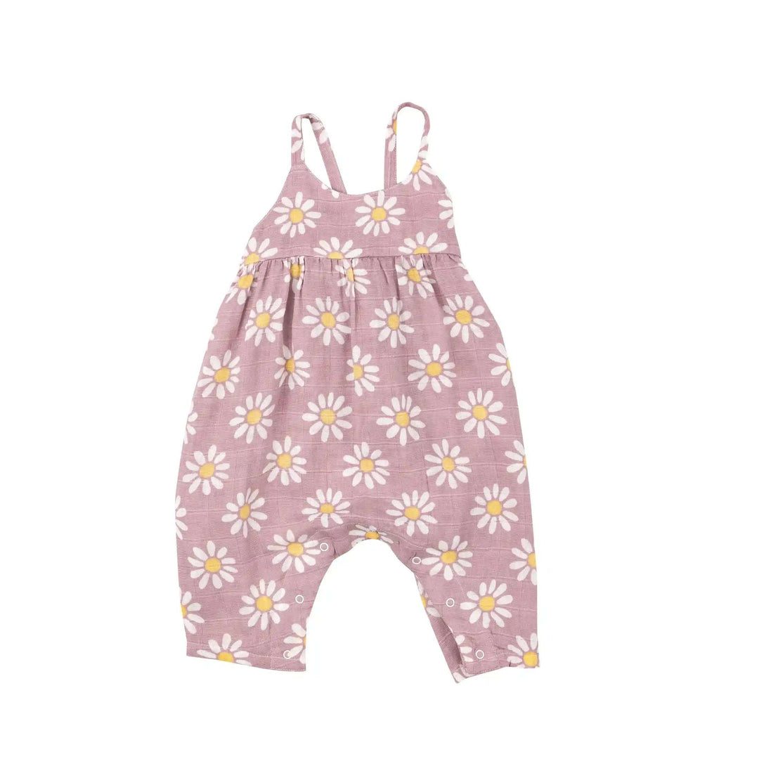 Mod Daisy Tie Back Romper Angel Dear 3-6M   [variant_option4] [variant_option5] [variant_option6] [variant_option7] [variant_option8] [variant_option9] 1