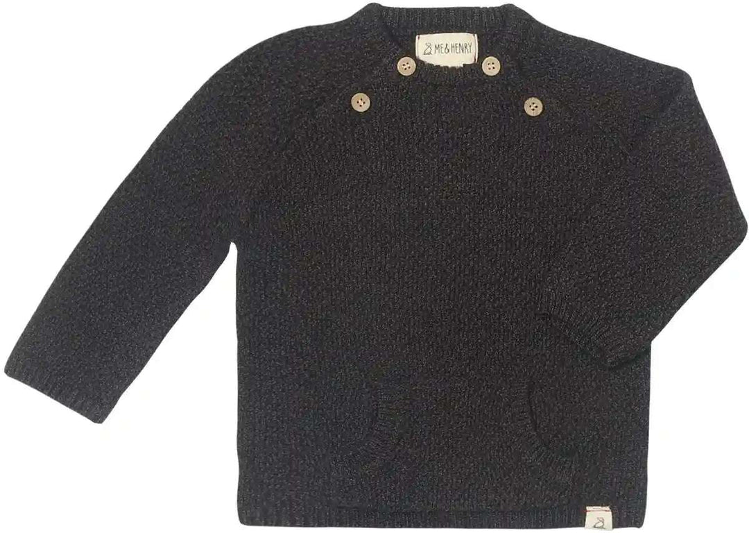 Morrison Baby Sweater- Charcoal Me & Henry 0-3M   [variant_option4] [variant_option5] [variant_option6] [variant_option7] [variant_option8] [variant_option9] 1