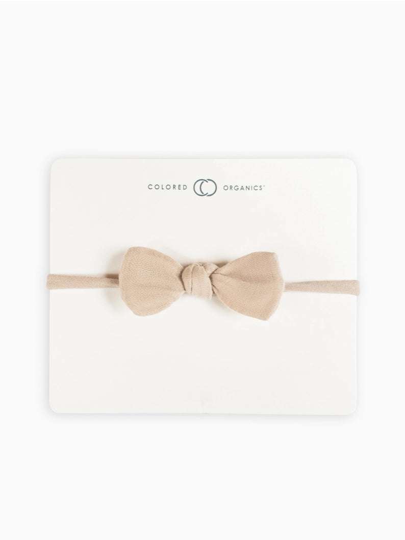 Muslin Dainty Bow Headband Clay colored organics    [variant_option4] [variant_option5] [variant_option6] [variant_option7] [variant_option8] [variant_option9] 1