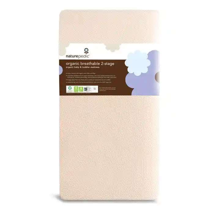 Naturepedic Organic Breathable 2-Stage Baby Crib Mattress Naturepedic    [variant_option4] [variant_option5] [variant_option6] [variant_option7] [variant_option8] [variant_option9] 1