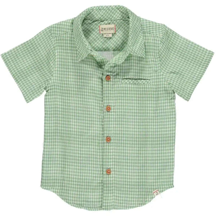 Newport Green Plaid Woven Shirt Me & Henry 0-3M   [variant_option4] [variant_option5] [variant_option6] [variant_option7] [variant_option8] [variant_option9] 1