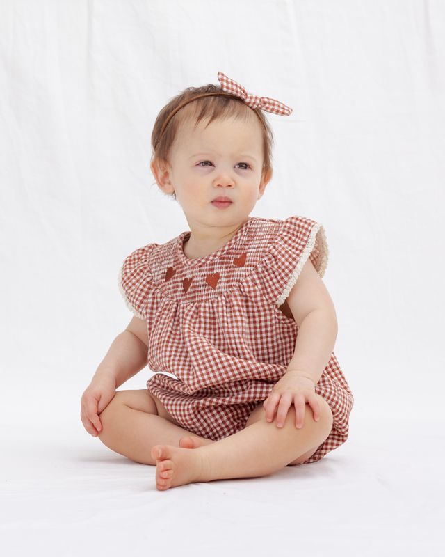 Lenore Romper - Red Gingham
