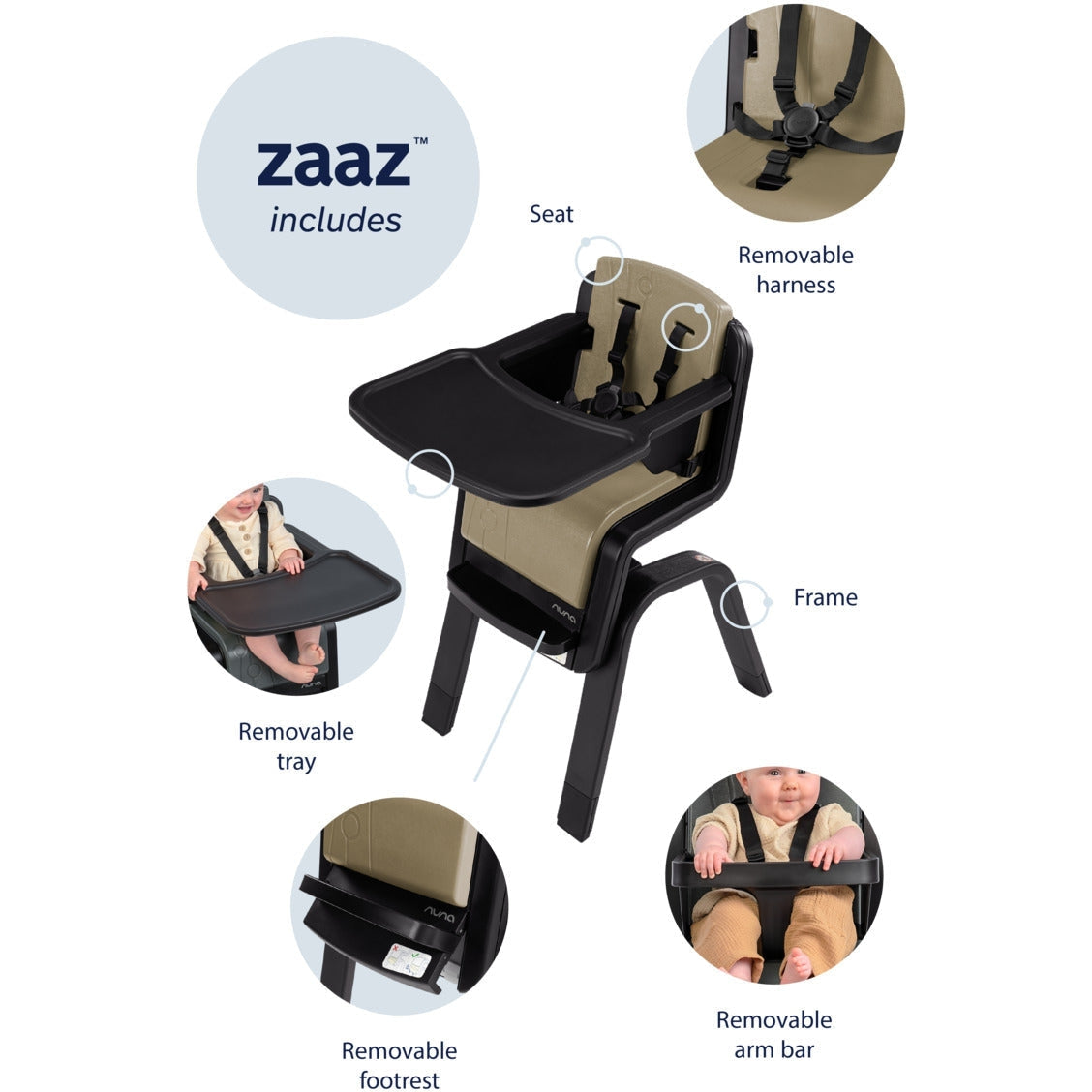 Shop Nuna Zaaz High Chair Boston | Tadpole - Li'l Baby Sprouts