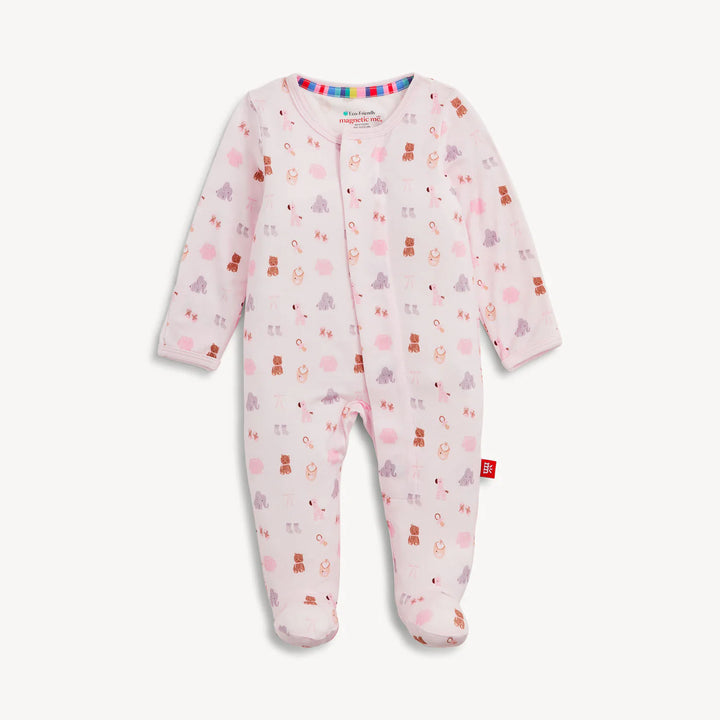 Nursery Nostalgia Pink Modal Magnetic Footie