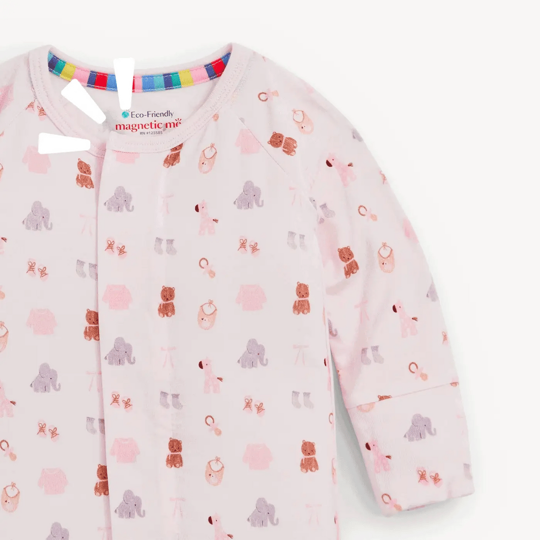 Nursery Nostalgia Pink Modal Magnetic Footie