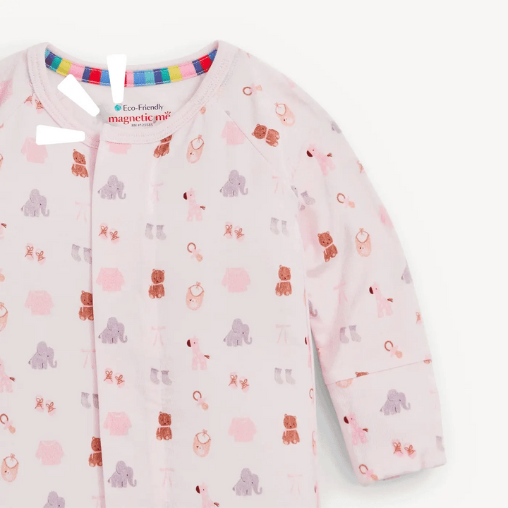 Nursery Nostalgia Pink Modal Magnetic Footie