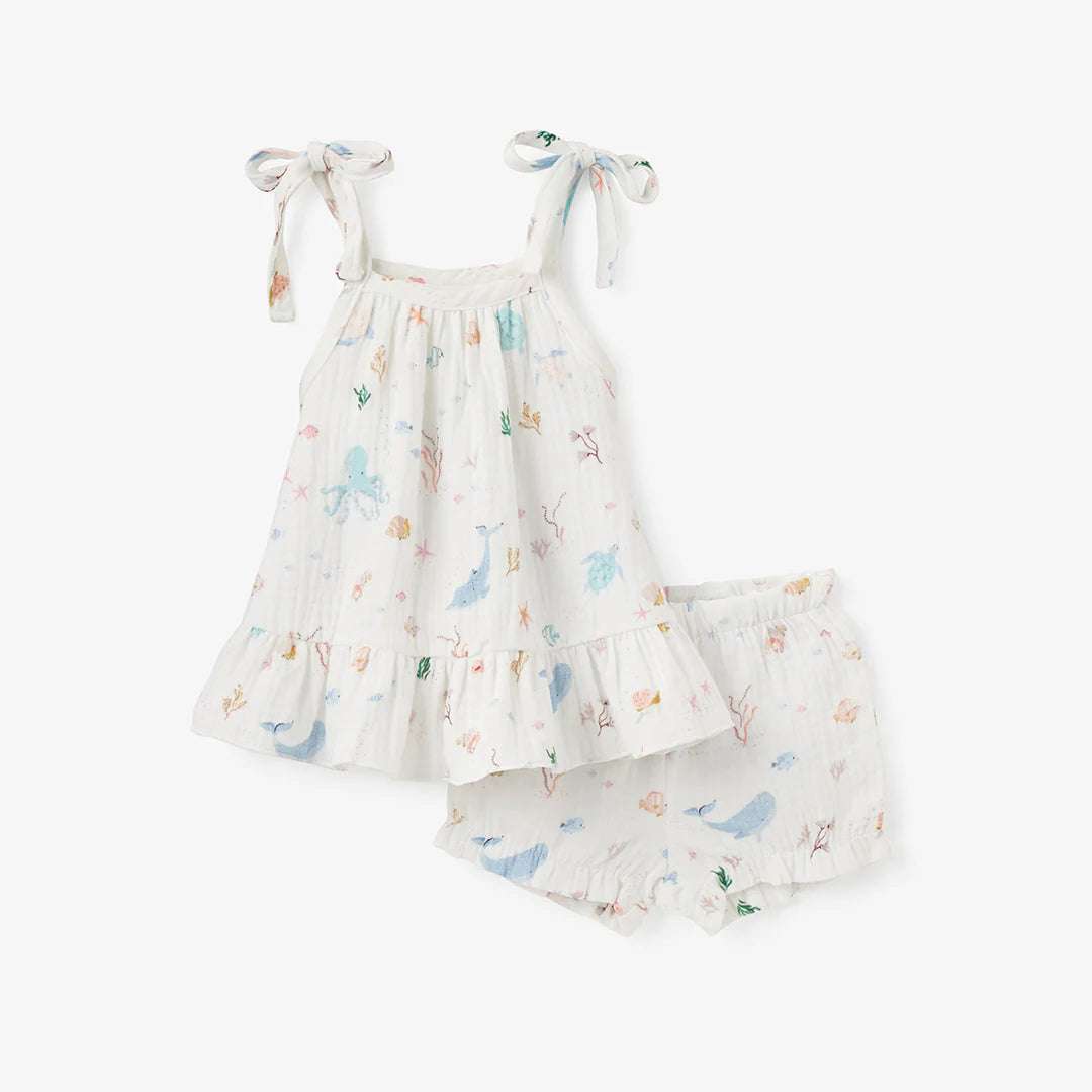 Ocean Adventure Muslin Tie Top Set Elegant Baby 3-6M   [variant_option4] [variant_option5] [variant_option6] [variant_option7] [variant_option8] [variant_option9] 1