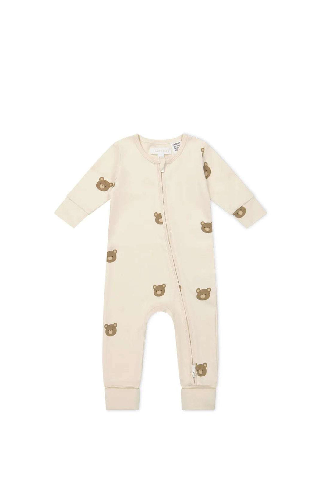 Organic Cotton Reese Zip Romper - Bear Jamie Kay 0-3M   [variant_option4] [variant_option5] [variant_option6] [variant_option7] [variant_option8] [variant_option9] 2