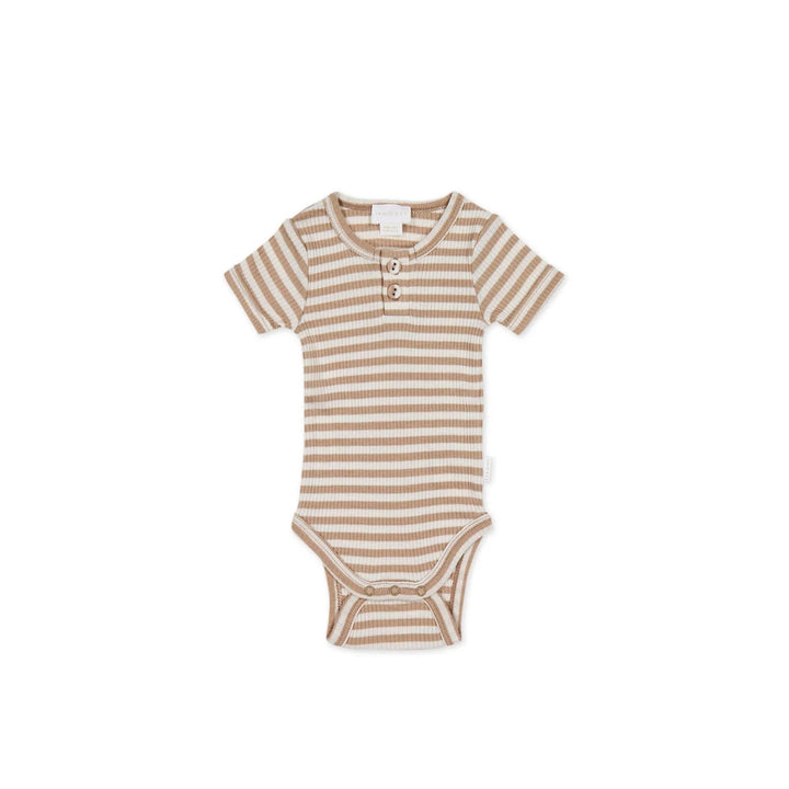 Darcy Rib Tee Bodysuit - Narrow Stripe Baker/Cloud