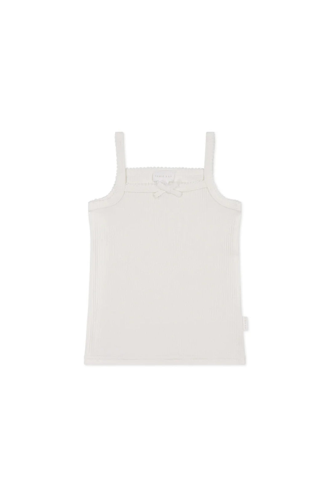 Organic Cotton Modal Singlet - Milk